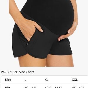 BeMaternity Black Athletic Maternity Shorts